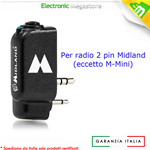 WA DONGLE - Adattatore Wireless 2 Pin Midland per radio G7 G9 MT5050 MT3030