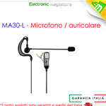 Microfono auricolare Midland MA30-L a 2 Pin C648.03