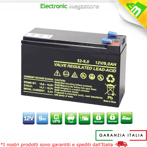 batterie al piombo ad uso ciclico per biciclette elettriche