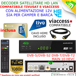 Decoder Satellitare Compatibile Tivusat Tivu Sat Tessera Tvsat Inclusa Nuovo BWARE EDISION