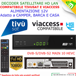 Decoder Satellitare Compatibile Tivusat Tivu Sat Tessera Tvsat Non Inclusa Nuovo EDISION BWARE