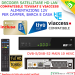 Decoder Satellitare Compatibile Tivusat Tivu Sat Tessera Tvsat Inclusa Nuovo BWARE EDISION