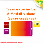 TESSERA SCHEDA PREMIUM CINEMA SERIE RICARICABILE HD CON 6 MESI DI VISIONE