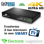 Smart Tv Box Con Tuner Android 9.0 Diprogress Combo DVB-S2 DVB-T2/C H.265 Wifi