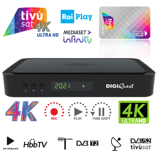 Digiquest CAM Tivusat 4K Ultra HD con Smartcard Tivusat Inclusa