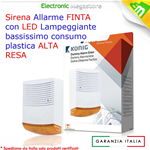 SIRENA FINTA SENZA ELETTRONICA PER ESTERNO KONIG
