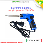 SALDATORE A PISTOLA Doppia Potenza 25 - 130 Watt PER STAGNO GUN