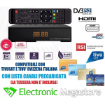 DECODER SATELLITARE HD S2 BWARE HK540GT LAN, LEGGE SCHEDE TIVUSAT E TV SVIZZERA 545