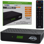 Decoder DVB-T2 Hevc H265 MAIN 10 Bit funzione CEC, Full High Definition Ricevitore Digitale Terrestre,USB funzione media player, HDMI, LAN, SCART, Telecomando 2 in 1 per controllare il TV