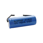 Batteria Ricaricabile Li-Ion  Litio 18500 3.7V 1300mAh 1400mAh con linguette a saldare lamelle