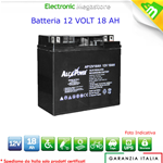 BATTERIA AL PIOMBO AGM RICARICABILE 12V 18Ah RM12-18 ERMETICA VRLA AGM EQUIVALENTE FG21803