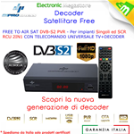 Decoder Digitale Satellitare DVB-S2 HD con funzione PVR USB e telecomando DPS201HD