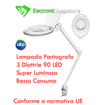 LAMPADA PER LABORATORIO SMARTPHONE E MICRO SALDATURE 3 DIOTTRIE A 90 LED SUPER LUMINOSI 7,5
