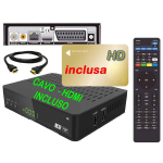 Decoder Satellitare HD compatibile con tessera Tivù satellitare è con tessere Viaccess CON TESSERA SAT INCLUSA , DVB-S2 HEVC H265 MAIN 10,Telecomando Universale 2 in 1 per il ricevitore e la Tivù