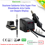 STAZIONE SALDANTE ZD-8922 8786 8586 3 UGELLI ARIA CALDA SALDATORE DISSALDANTE PER MICRO STILO SALDATORE