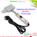 SALDATORE ALTA POTENZA 320W PUNTA LARGA INDUSTRIAL PUNTA IN RAME NICHELATO