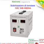 STABILIZZATORE DI TENSIONE E CORRENTE 2000VA 1200W CON DISPLAY DIGITALE GBC