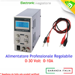 LAFAYETTE ALP-10A ALIMENTATORE DA BANCO LABORATORIO 0-30 Volt 0-10 Amper