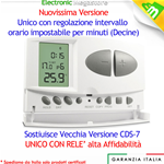 CRONO TERMOSTATO DIGITALE PER CALDAIE E STUFE PROGRAMMAZIONE SETTIMANALE CDS-7 GBC