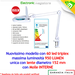 LAMPADA A LED CON LENTE D'INGRANDIMENTO 5 DIOTTRIE CON 90 LED 33610950 LL-90/5