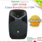 ZZIPP ZZPX08 - Cassa ATTIVA Biamplificata 110W - Woofer da 8"