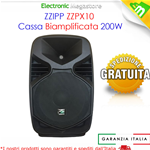 ZZIPP ZZPX10 - Cassa ATTIVA Biamplificata 200W - Woofer da 10"