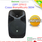 ZZIPP ZZPX12 - Cassa ATTIVA Biamplificata 300W - Woofer da 12"