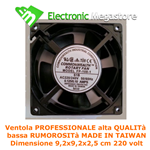 VENTOLA DI RAFFEDDAMENTO METALLICA 220 VOLT FAN COOLER 92X92X 25 MM PROFESSIONALE COMMONWHEALT