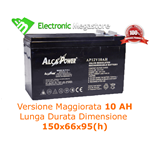 BATTERIA ERMETICA RICARICABILE AL PIOMBO 12V 12 VOLT 10AH 9 AH 9AMPERE PER UPS