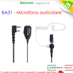 MIDLAND BA31 - Microfono auricolare pneumatico 2 Pin Kenwood C1299