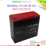 Batteria al piombo 12V 20Ah ciclica 6-DZM-20 PER VEICOLI ELETTRICI