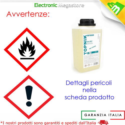 FLUSSANTE LIQUIDO 1L PER SMD PCB PER SALDARE SALDATURA A STAGNO