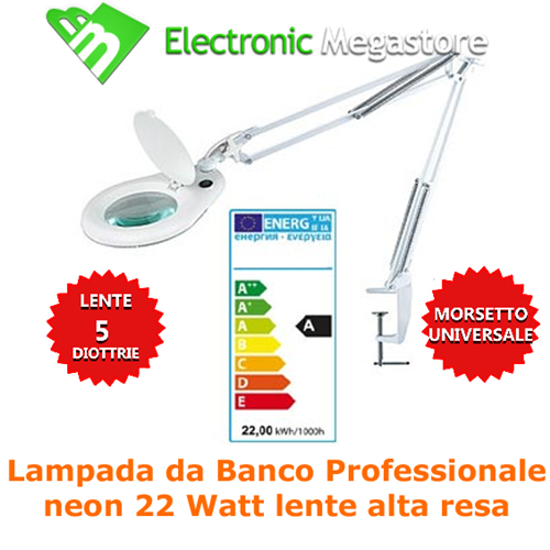 Lampada con lente di ingrandimento a LED Circus Led 3,5 o 5 diottrie con  fissaggio a parete - B Life - Il Catalogo Medicale