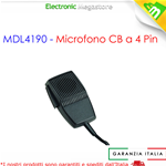 MIDLAND microfono CB MDL4190 4 poli per ricetrasmettitore CB ALAN 48 -68