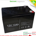 BATTERIA AL PIOMBO 12V 12AH RICARICABILE, GRUPPI DI CONTINUITA' UPS COMPATIBILE PEG PEREGO FG21202 UL12-12 NP12-12