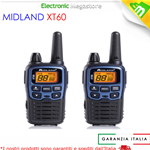 Midland XT60 C1179 Radio ricetrasmittente portatile LPD PMR Kit da 2 PEZZI