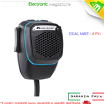 MICROFONO CB PALMARE DUALMIKE BLUETOOTH MIKE  4 PIN CON CAVO C1283.01