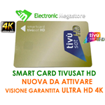 TESSERA SCHEDA SMART CARD TIVUSAT HD DA ATTIVARE