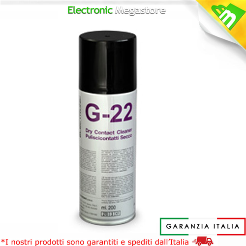 SPRAY PULISCI CONTATTI SECCO SGRASSANTE G-22 200ml PROFESSIONALE DUE-CI  MADE IN ITALY - G-22 - Due-Ci -Electronic Megastore - Gli esperti  dell'elettronica