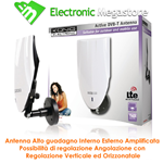 ANTENNA TV TELEVISIONE DIGITALE TERRESTRE DVB-T INTERNO/ESTERNO CON FILTRO LTE A KN-DVBT-OUT112