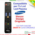 TELECOMANDO Universale AA59-00581A sostituzione telecomando per Samsung LED LCD 3D SMART TV