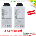 ALCOOL ISOPROPILICO 1L DETERGENTE PULIZIA PCB OSSIDAZIONE ULTRASUONI PURO 99,9 DUE CONFEZIONI DA 1 LITRO