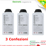 ALCOOL ISOPROPILICO 1L DETERGENTE PULIZIA PCB OSSIDAZIONE ULTRASUONI PURO 99,9 DUE CONFEZIONI DA 1 LITRO 3 CONFEZIONI DA 1 LITRO