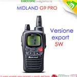 MIDLAND G9 PRO RICETRASMITTENTE DUAL BAND PMR446 / LPD EXPORT VERSION 5 W