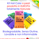 KIT HOLI COLOR POLVERE COLORATA 6 BUSTINE DA 100 GRAMMI ALTA QUALITÀ