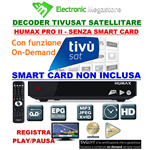 DECODER TIVUSAT HD ORIGINALE HUMAX PRO II 6800S PVR, SENZA TESSERA (NON INCLUSA)