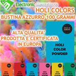 HOLI COLORS POLVERE COLORATA NATURALE AZZURRO BUSTINA 100 GR HOLY PARTY POWDER ALTA QUALITÀ