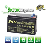 BATTERIA 12 V SKB 7,2 A Ah UPS GRUPPO DI CONTINUITA ERMETICA PIOMBO RICARICABILE