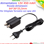 ALIMENTATORE PER ANTENNA AMPLIFICATORE TV DIGITALE TERRESTRE 1 USCITA 12V 450mA