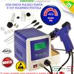 ZD-985 STAZIONE DISSALDANTE A POMPA ELETTRICA REWORK GUN E PASTA KIT RICAMBIO